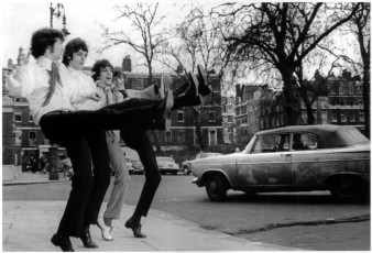 1967 Apr 1st, Outside EMI Manchester Square, London - by Dezo Hoffman