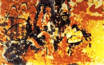 Orange, Yellow & Black abstract 2006