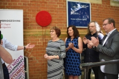 Syd's sister, Rosemary, ready to unveil the plaque (c) Phil Mynott