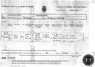 1946 Syd's Birth Certificate