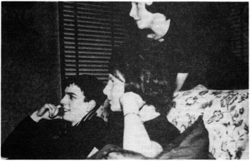 1963, Syd watching TV with Libby & her sister Jude