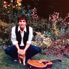 1963, Syd with Frisky the cat. Hills Rd Cambridge