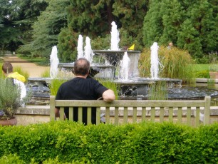 A memorial seat kindly paid for by fans - in Cambridge Botanic Gardens