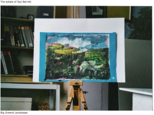 Green & Red Landscape on easel 2006